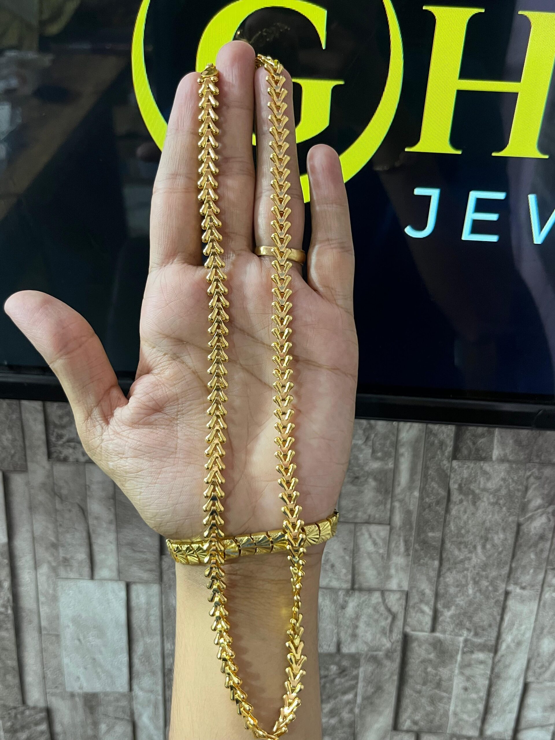 1 Gm New Design Gold Chain | Ghena Jewellery - Image 3