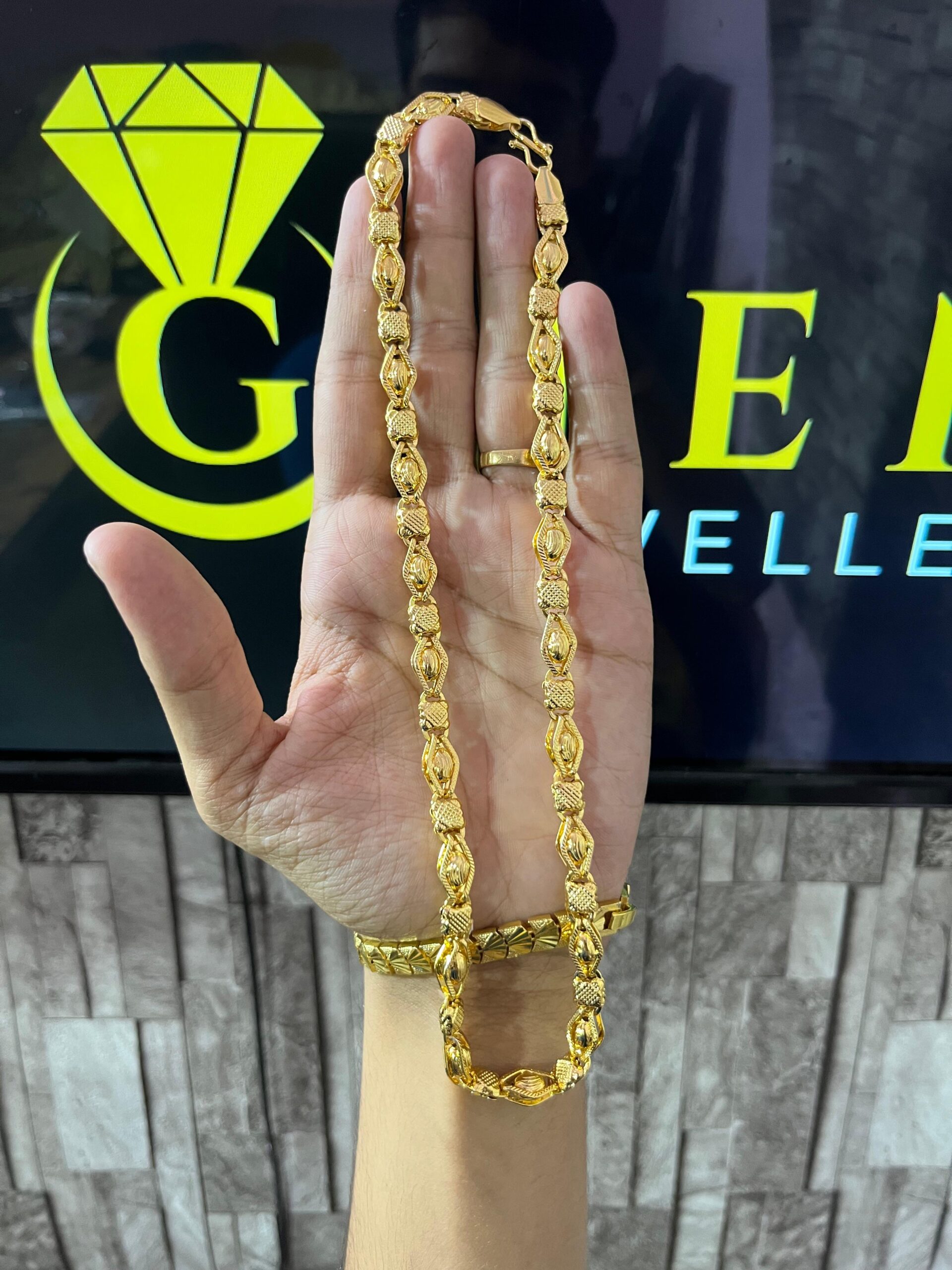 1gm Plated Gold Nawabi chain | Ghena Jewellery - Image 2
