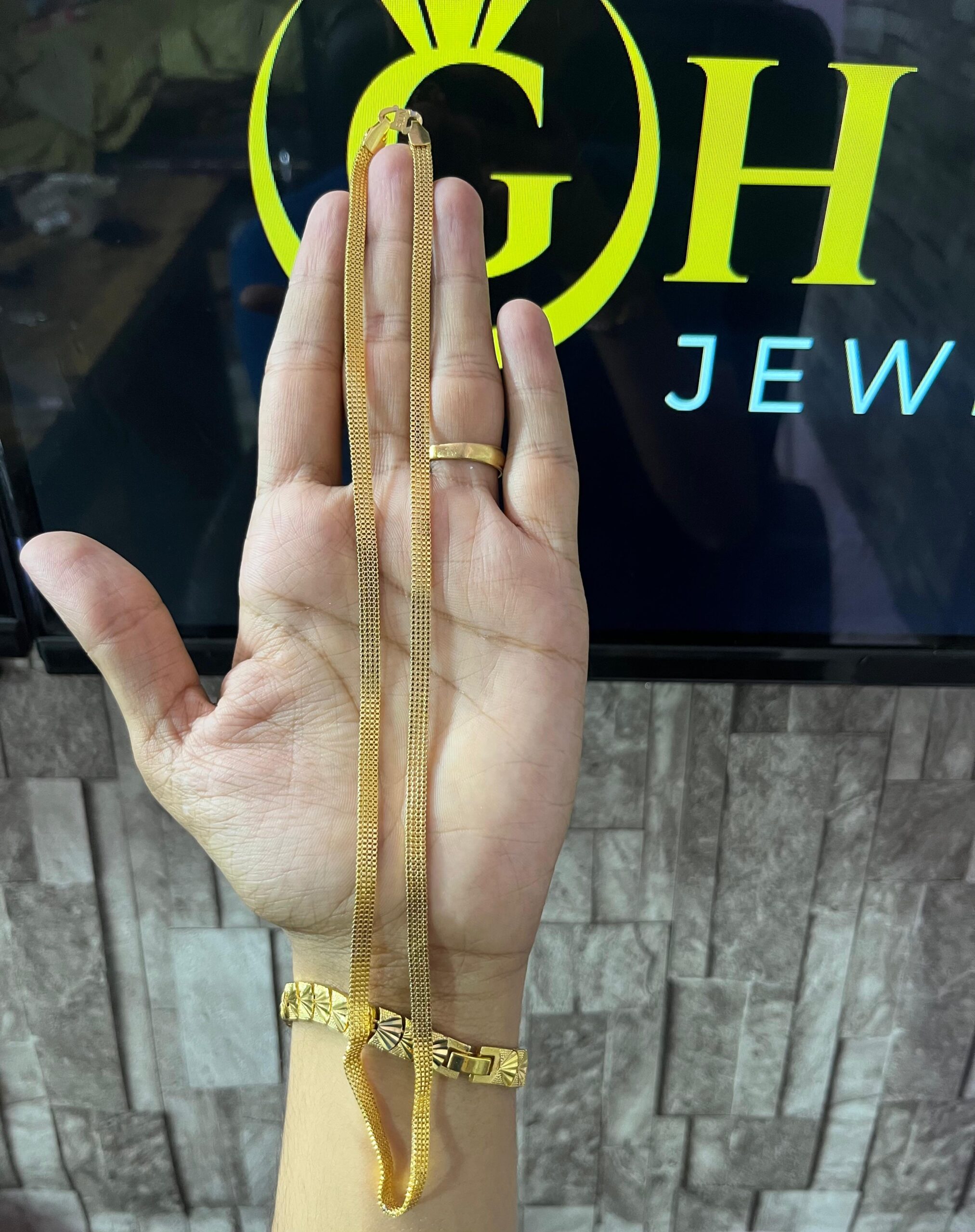 1 Gm Heavy Snake design Chain | Ghena Jewellery - Image 3