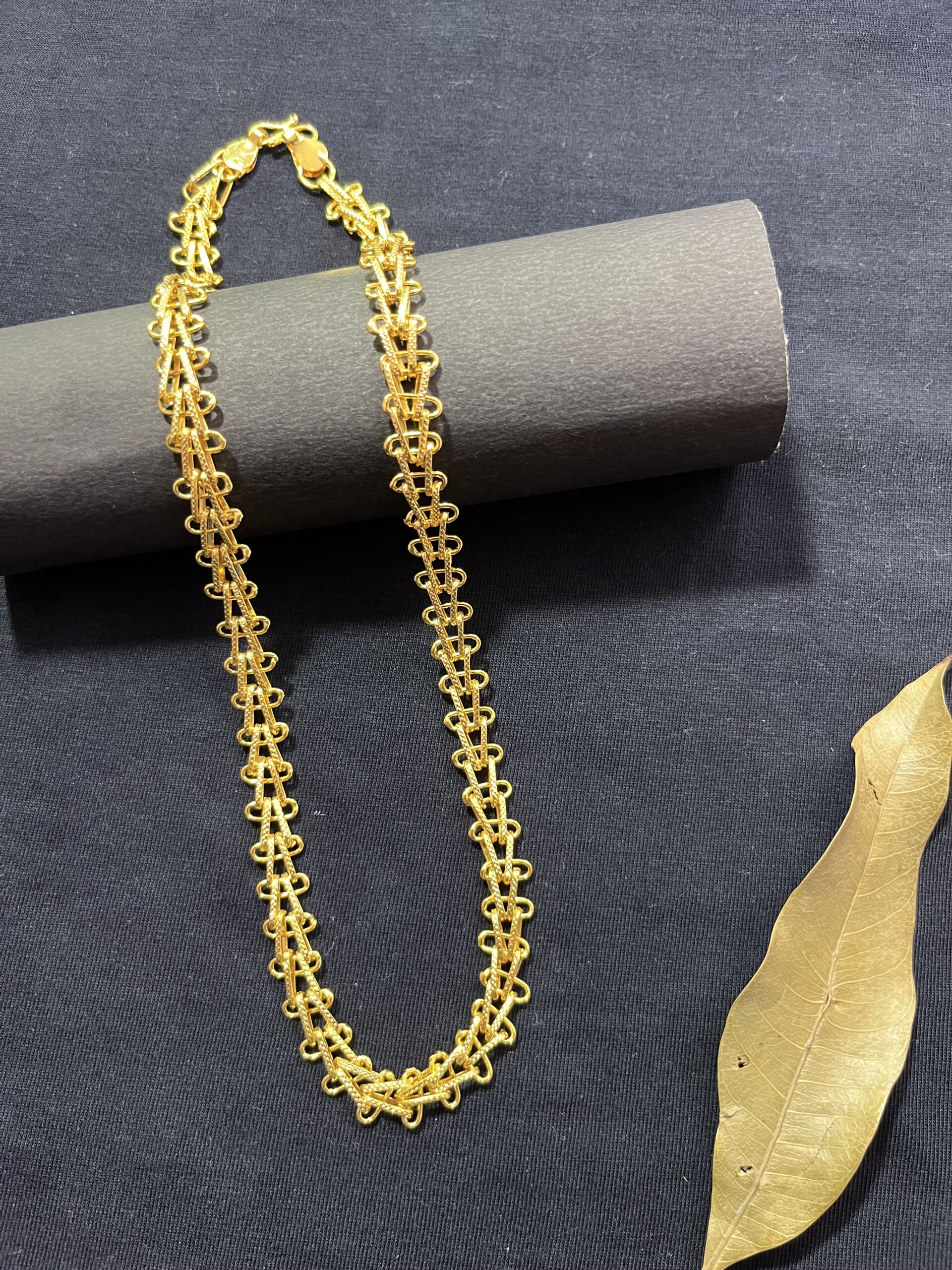1 Gm divide Shine Gold Chain | Ghena Jewellery - Image 2